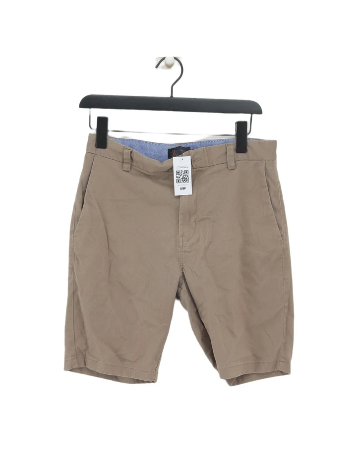 Next Men's Shorts W 30 in Green Cotton with Elastane Chino