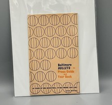 1967-68 Baltimore Bullets Yearbook Press Guide