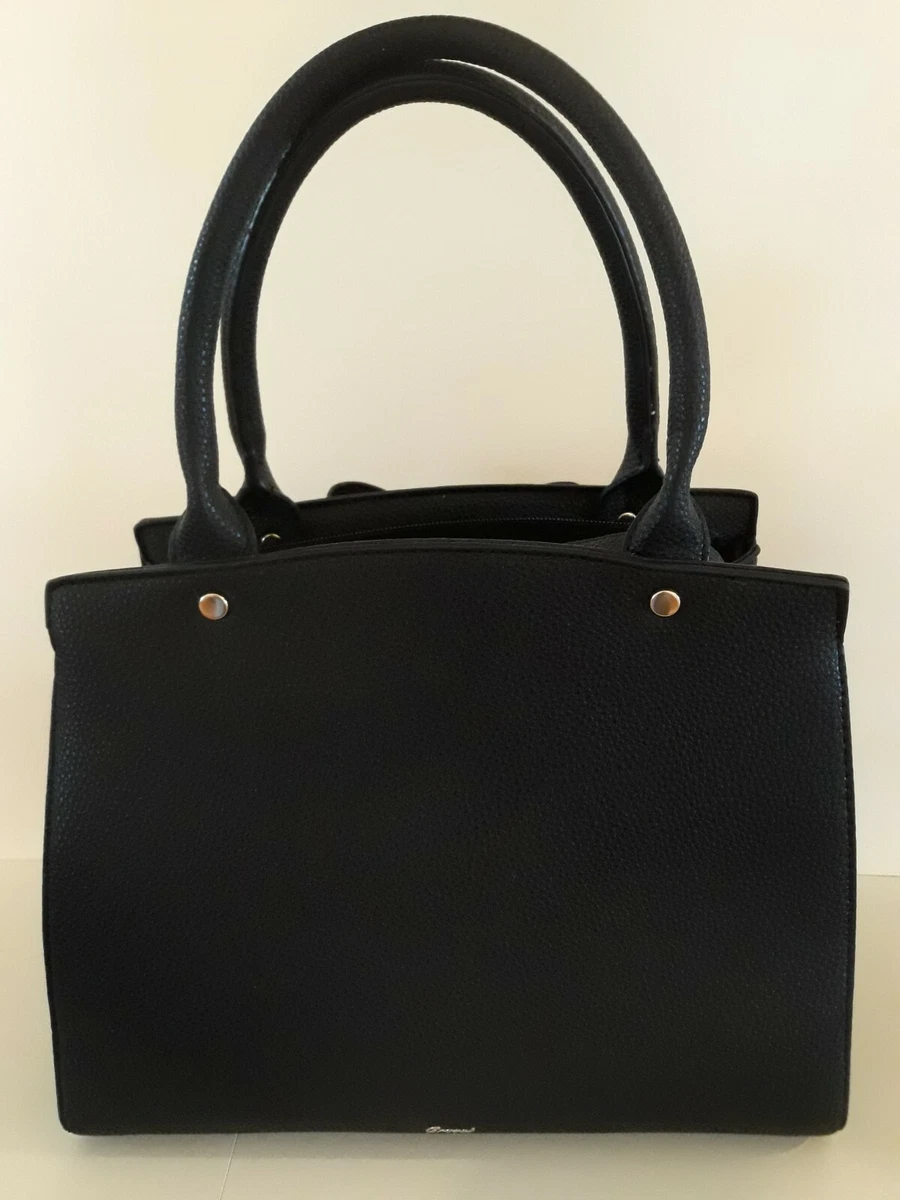 Grossi New York Women's NEW Handbag Black Bow Accent Tote