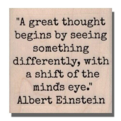 EINSTEIN QUOTE Rubber Stamp, Phrase, Science, E=mc2, A Great Thought, Education