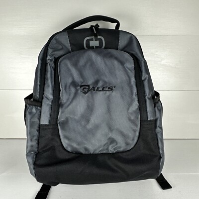 Ogio Logan Padded Backpack Laptop Bag Dark Gray Black Galls Logo VGC