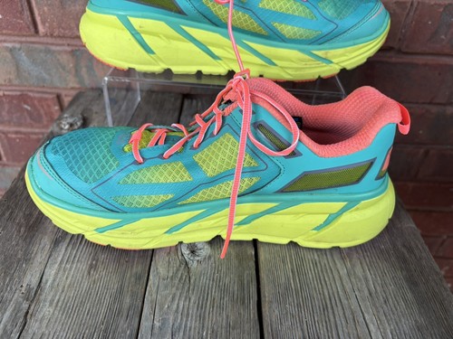 Hoka One One Womens Size 7.5 Clifton 1 Running Shoes Sneakers 1101944 Aqua Green - Picture 5 of 16