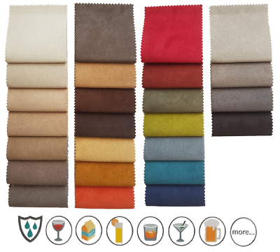 Tessuto Ankara Microfibra Idrorepellente - 5 Metri, Altezza 140cm, Effetto Nabuk Bianco