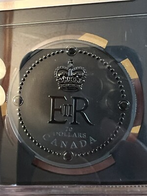 2022 Canada S$20 Queen Elizabeth II Royal Cypher Rhodium Plated PF