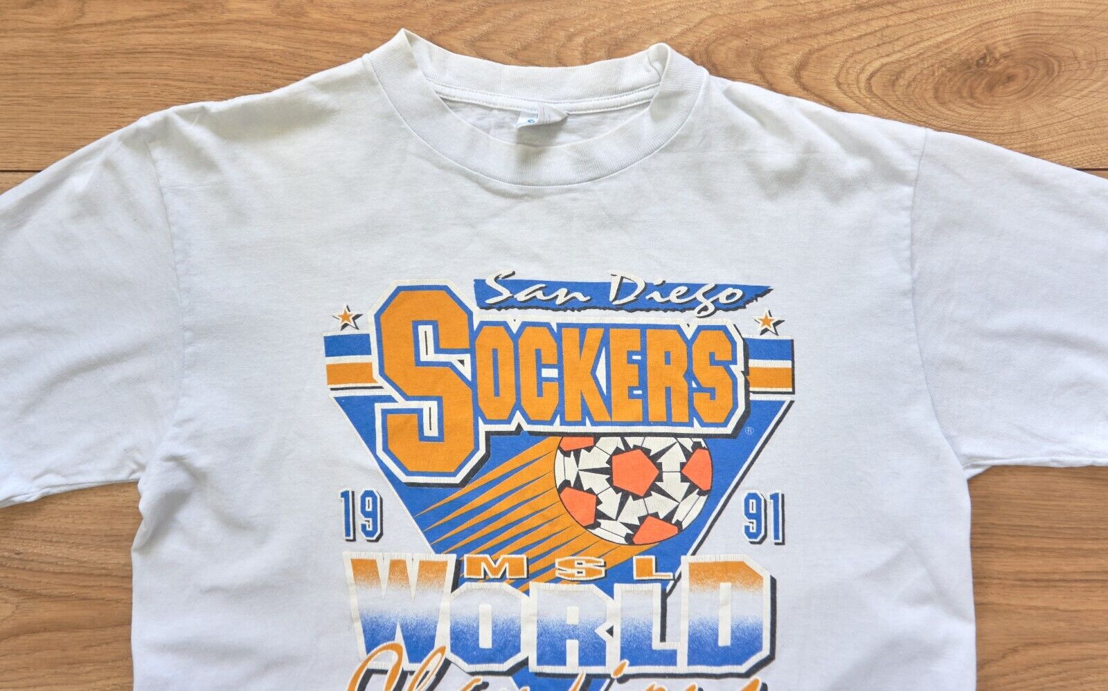 San Diego Sockers MSL World Champions 1991 Vintage T Shirt Single Stitch Sz  XL
