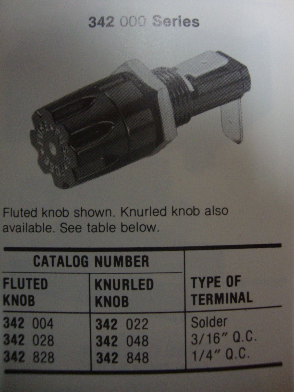 Littelfuse 342828A fuse holder FOR 1-1/4" X 1/4" FUSES