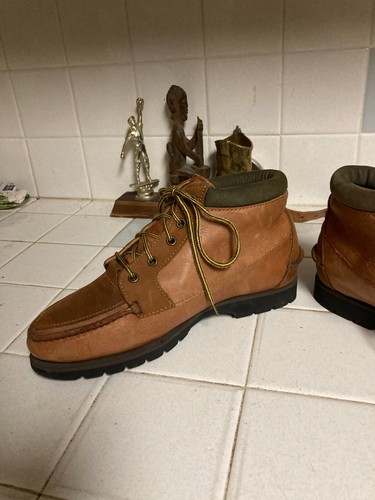 VINTAGE Timberland Shoes Womens 8.5 Boots Outdoor Hiking Safari 90s Beige VHTF - Picture 10 of 22