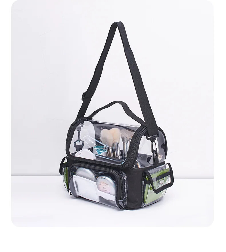 Transparent Makeup Box Storage Bag Casual Zipper Wash Shoulder Bag eBay