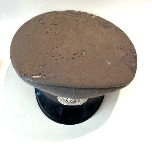 Vintage East German Army NVA Enlisted Officer Military Hat Cap Size 59 1856H - Imagen 2 de 3