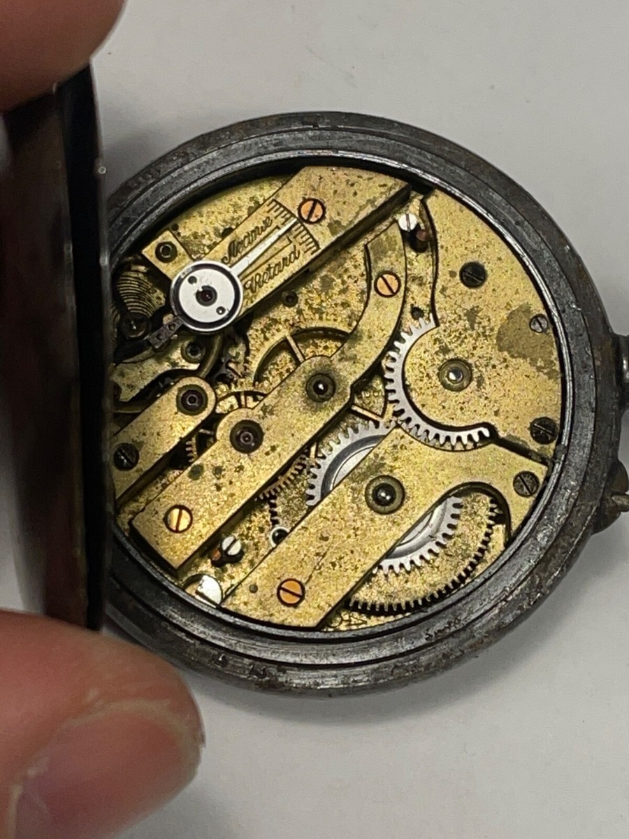 Montre Gousset Ancienne En Acier - à Réviser Ou Pour Pièces, Occasion Vintage