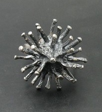 Extravagant Stylish Sterling Silver Ring Solid 925 Hedgehog Nicklel Free Empress