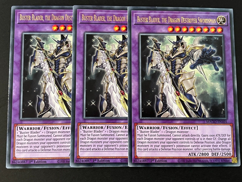 YUGIOH BUSTER BLADER DECK- DRAGON- FUSION- WHELP- RED-EYES- MAGICIAN DRAGOON NM - Picture 8 of 13