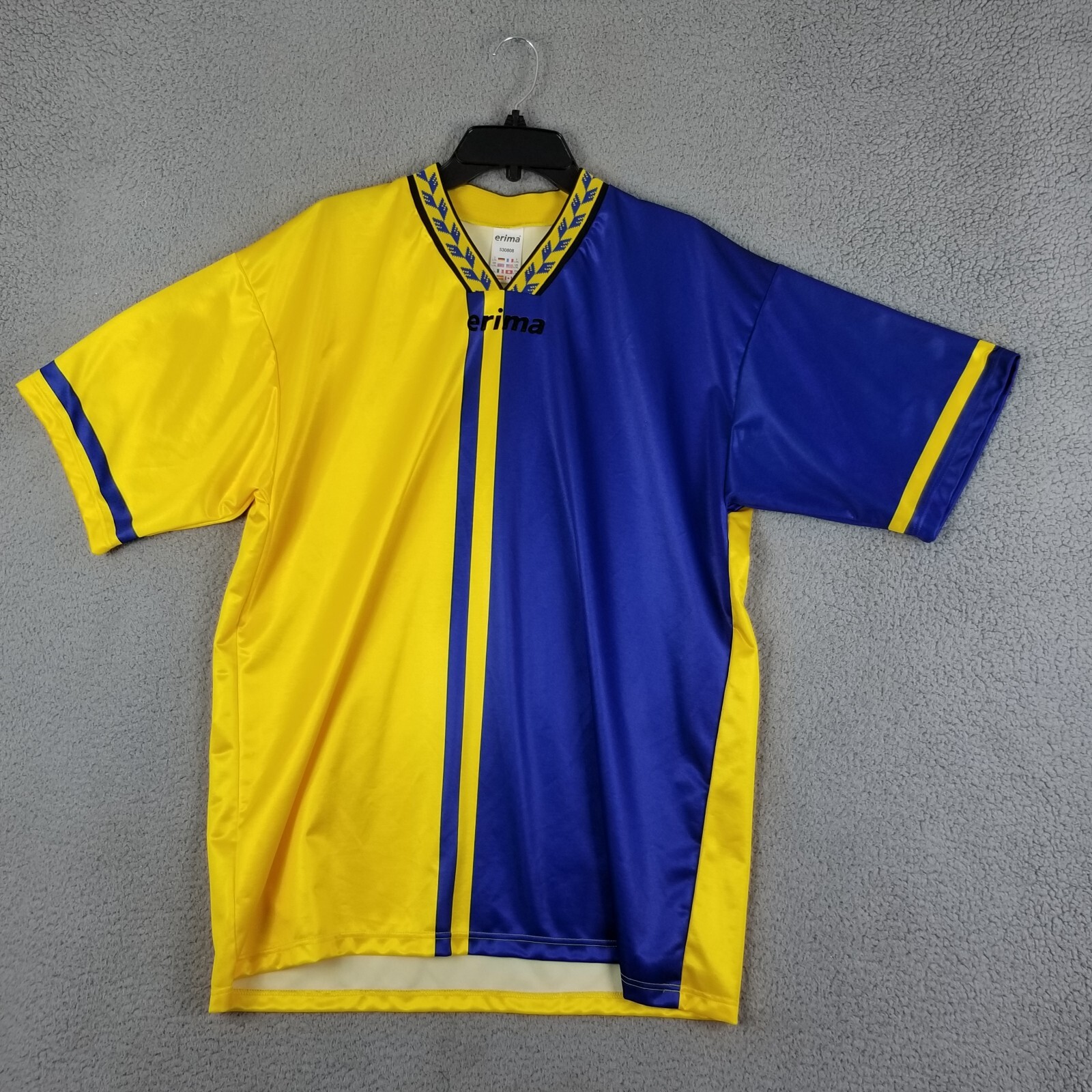 Sweden Colorway National Soccer Jersey XL Vintage Erima Shiny 23X29