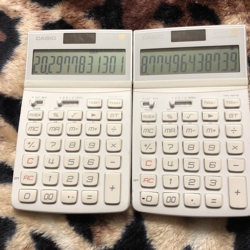 Casio JW-200TV Two Way Powered Desktop Calculator 2no.