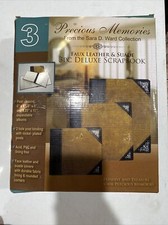 New Open Box - Precious Memories Deluxe Scrapbook Faux Suede - 3 Piece Set