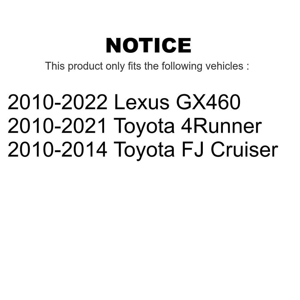 Rear Brake Rotors & Ceramic Pads Kit for Toyota 4Runner 2010-2020 6 Lug Foto 2 de 2