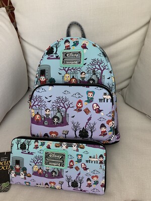Loungefly Hocus Pocus chibi AOP backpack + wallet Loungefly Disney Hocus Pocus Chibi AOP Mini Backpack  main image 4