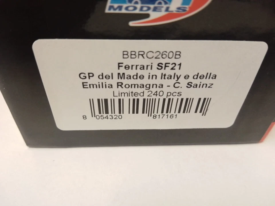 BBR Ferrari SF21 #55 Carlos Sainz Jr GP Emilia Romagna 2021 1/43 BBRC260B - Bild 3 von 3