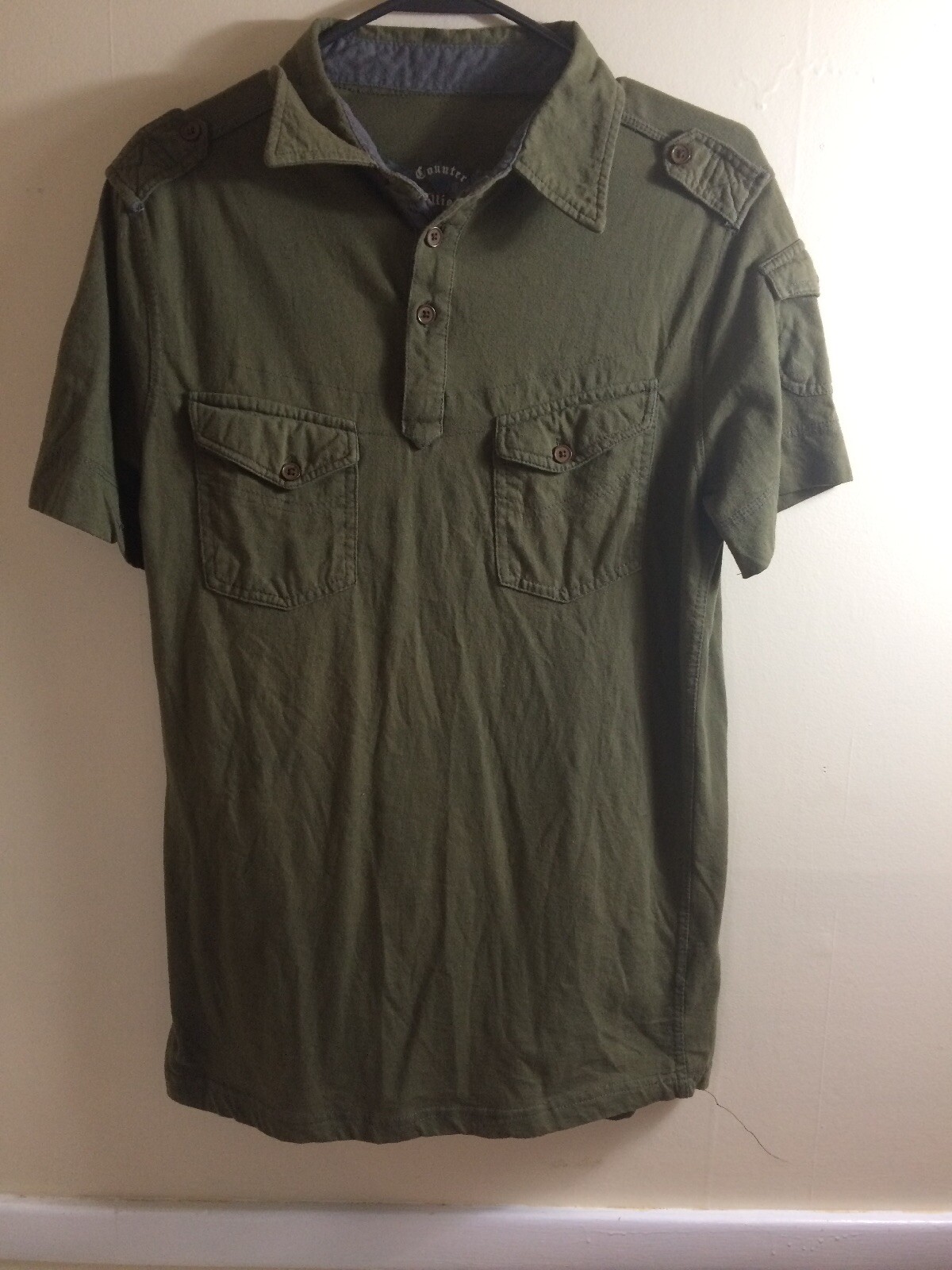 counter Intelligence corps Mens Medium Shirt Gree… - image 1