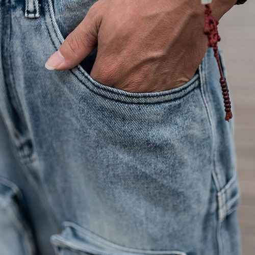 Men Baggy Jeans Hip Hop Denim Pants Retro Loose Straight Trouser Oversize Casual - Picture 7 of 11