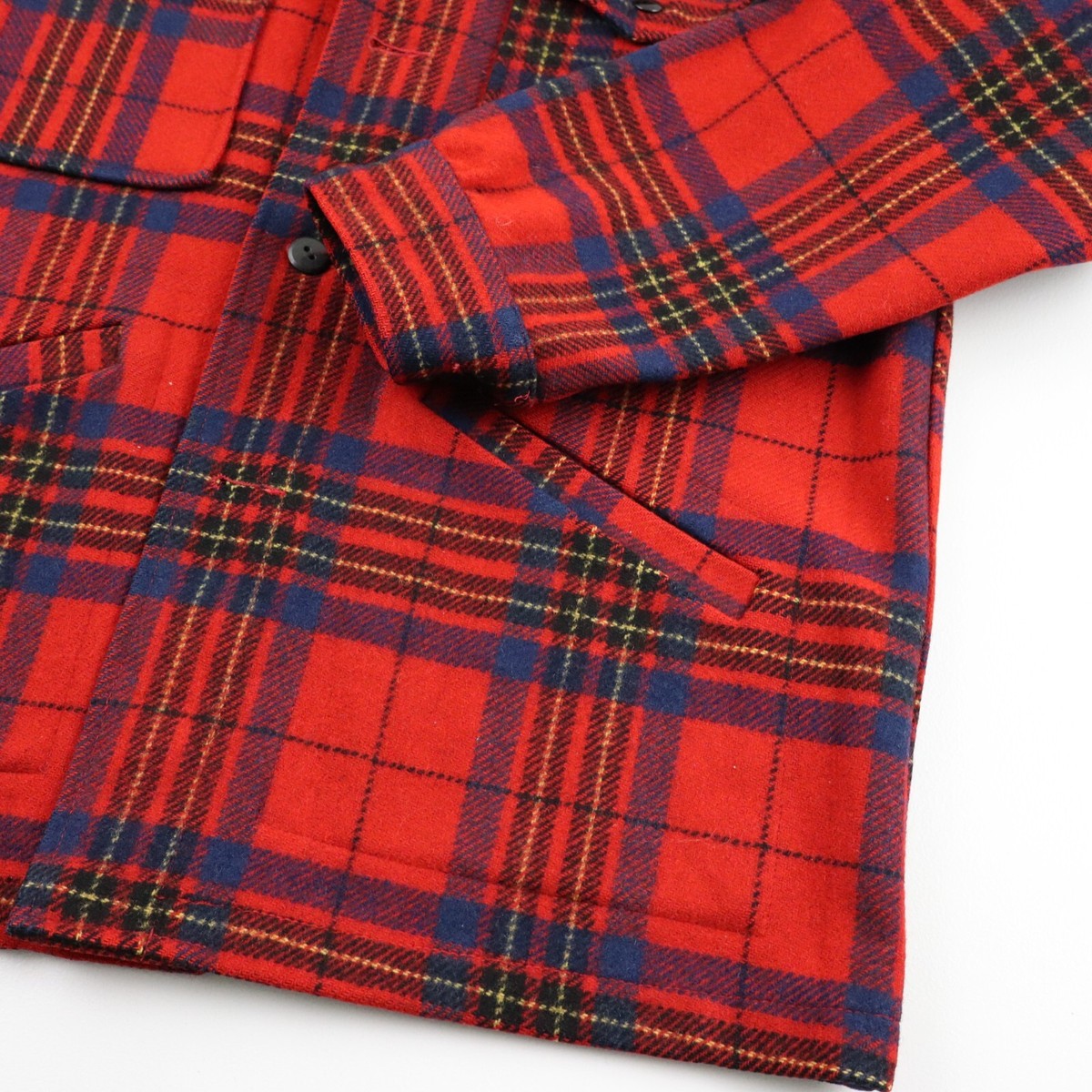 70s PENDLETON マッキーノウール ジャケット 49-1-2 Pendleton 70's Wool Blue Plaid 49er Mens M Cruiser Mackinaw