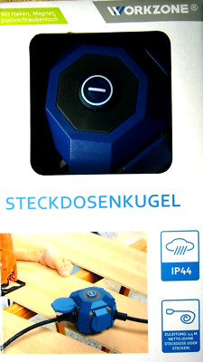 Steckdosenkugel 4-fach für Innen und Außen WORKZONE+neu und ovp+