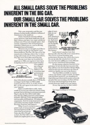 1972 1973 Fiat 128 Original Advertisement Print Art Car Ad K36