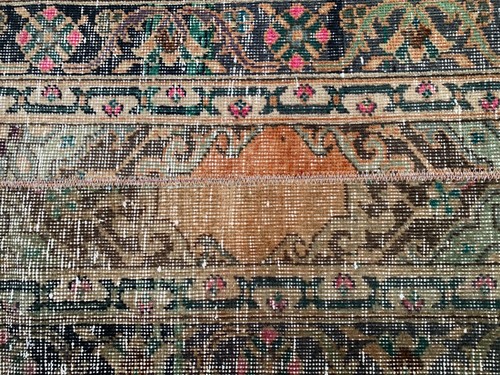 Distressed Türkischer Schmalläufer 270x67 cm Wolle Vintage Stammesteppich - Bild 8 von 11