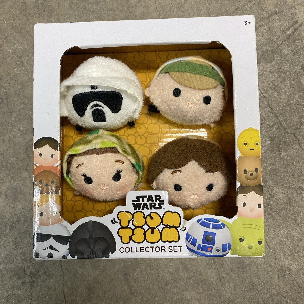 Disney Star Wars Tsum Tsum Plush Collector Set Han, Luke, Leia, Free  QuikShip