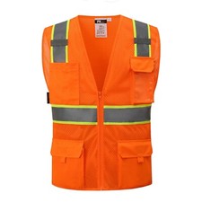 FX HIGH VISIBILITY Surveyor Two Tone Safety Vest Mesh front Mesh back