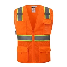 FX HIGH VISIBILITY Surveyor Two Tone Safety Vest  Mesh front & Mesh back