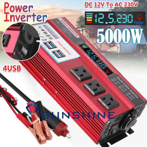 Inversor de energía para automóvil de 7000 W CC 12 V a CA 110 V 220 V onda sinusoidal convertidor solar LCD - Imagen 11 de 191