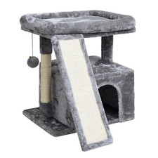 Small Cat Tree for Indoor Cats  Cat Tower with Cat Scratching Post and Boa