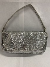 Silver Glitter Celebrate Clutch/Wristlet