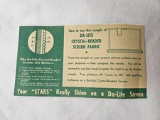 Da-Lite Projector Projection Screen Sample - 3"x5"