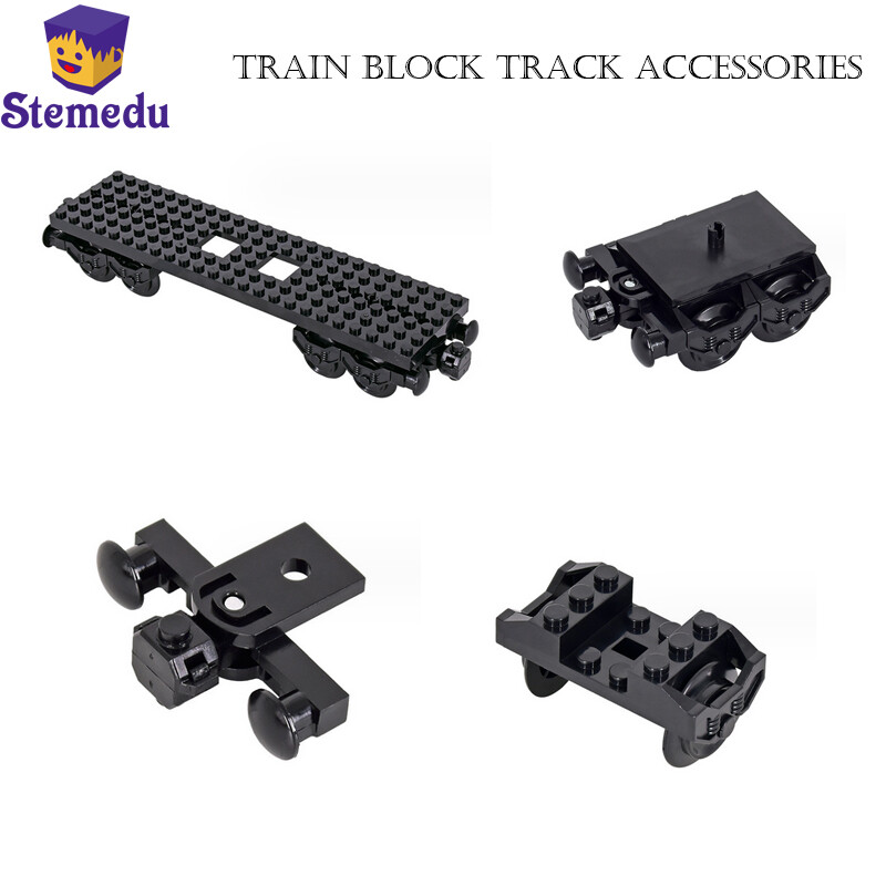 City Train Track Building Blocks with Pulley Base Plate Set for Kids