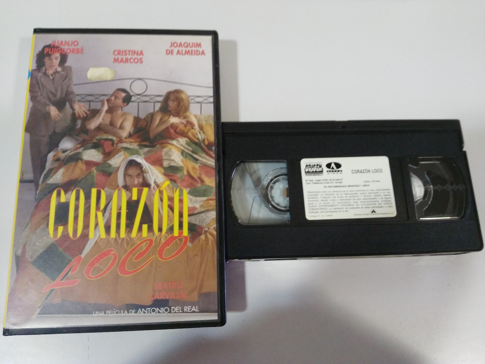 Corazon Loco Juanjo Puigcorbe ANTONIO Del Real VHS Tape Cinta Castellano