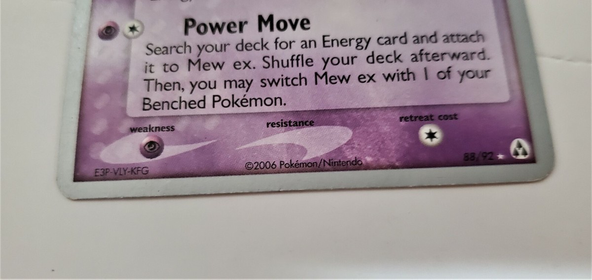 Pokemon 2006 World Championships Mew ex 88/92 White Star