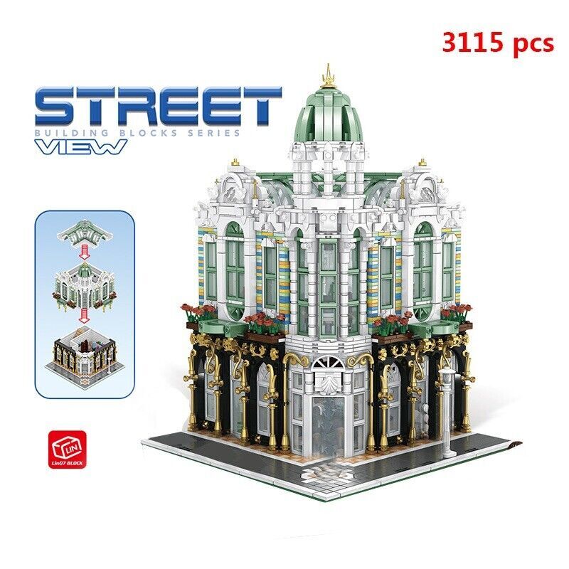 DIY Model Building Blocks Set for City View MOC Minerals Mall Shop Bricks Toys