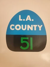 LA COUNTY 51 "EMERGENCY 51" FIRE Sticker Decal