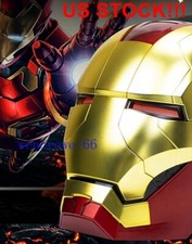 US Golden Iron Man MK5 1:1 Helmet Wearable Voice-control Mask Cosplay AUTOKING