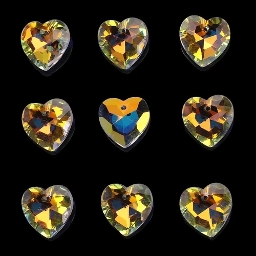 Multi Shape Crystal Charms - AB Color Glass Beads Jewelry Making Pendants 20Pcs - Picture 45 of 65