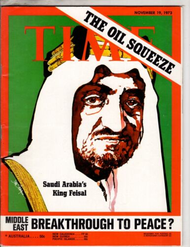 VTG AUST Time Magazine November 19 1973 Saudi Arabia's King Feisal Oil Squeeze - Picture 1 of 1