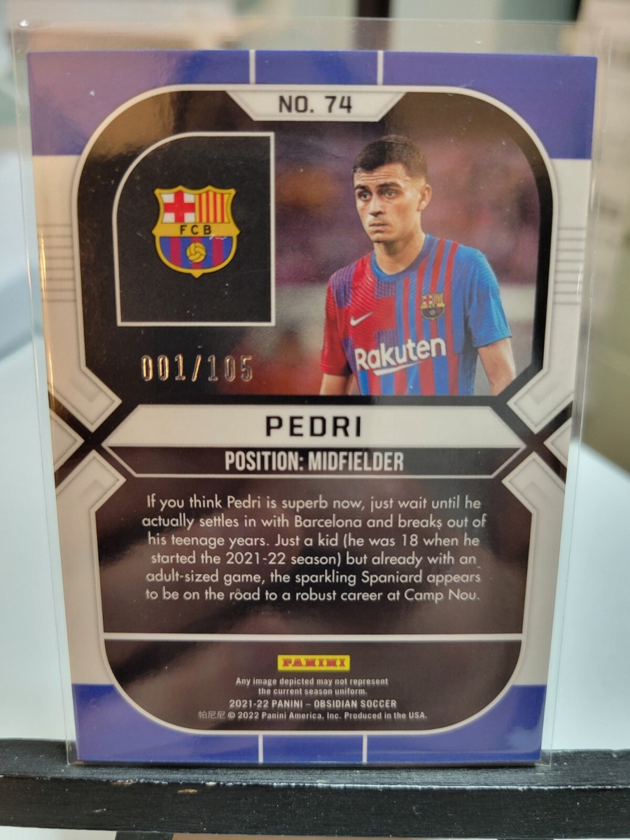 Pedri 1/105 2021-22 Panini Obsidian Soccer | eBay