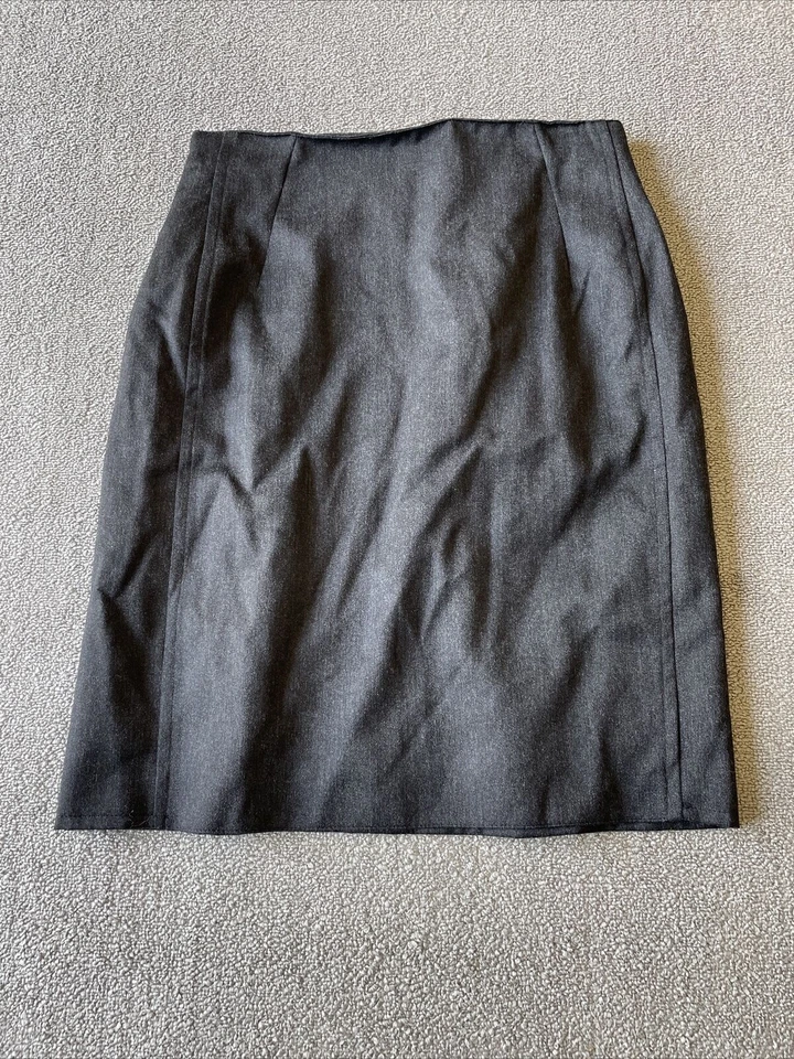Falda EMPORIO ARMANI Hecha en Italia Talla S/M (44) Gris Falda Lápiz Hasta la Rodilla