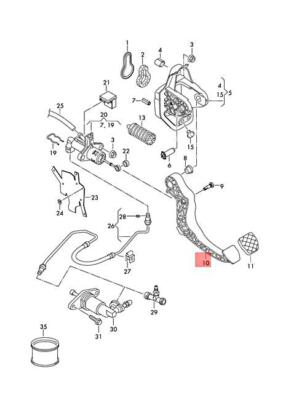 AUDI VW SKODA SEAT A1 POLO DERBY VENTO-IND CLUTCH PEDAL 6C1721321A