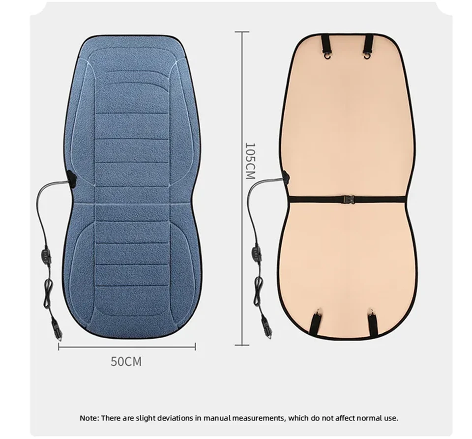 Cojín de asiento de auto con calefacción Fundas de asiento Protector de asiento Calentador Almohadilla Accesorios para automóvil Foto 2 de 4