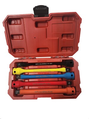 1/2'' DR TORQUE EXTENSION BAR STICK SET COLOR & LETTER CODED WITH CASE