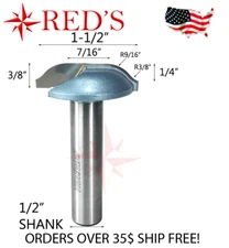 Tideway Ind RC1150 OGEE CNC MDF FAUX Cabinet Door Panel 1/2" shank router bit