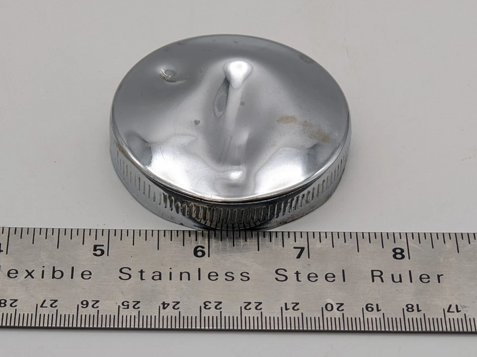 Tapa de gas moleteado corto OEM Harley cabeza de nudillo cabeza plana cabeza de pala HD Foto 3 de 4